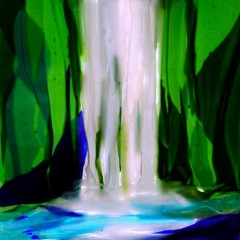 6 Wasserfall Glaskunst