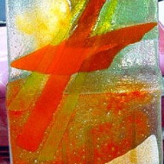 12 Glasbild Weingarten