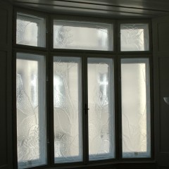 1 Glaskunst anstatt Gardinen