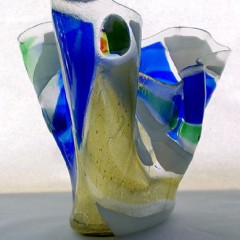 2 Glakunst Vase fused slumped