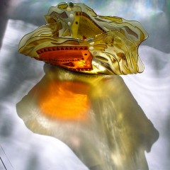6 Vase fused slumped glass