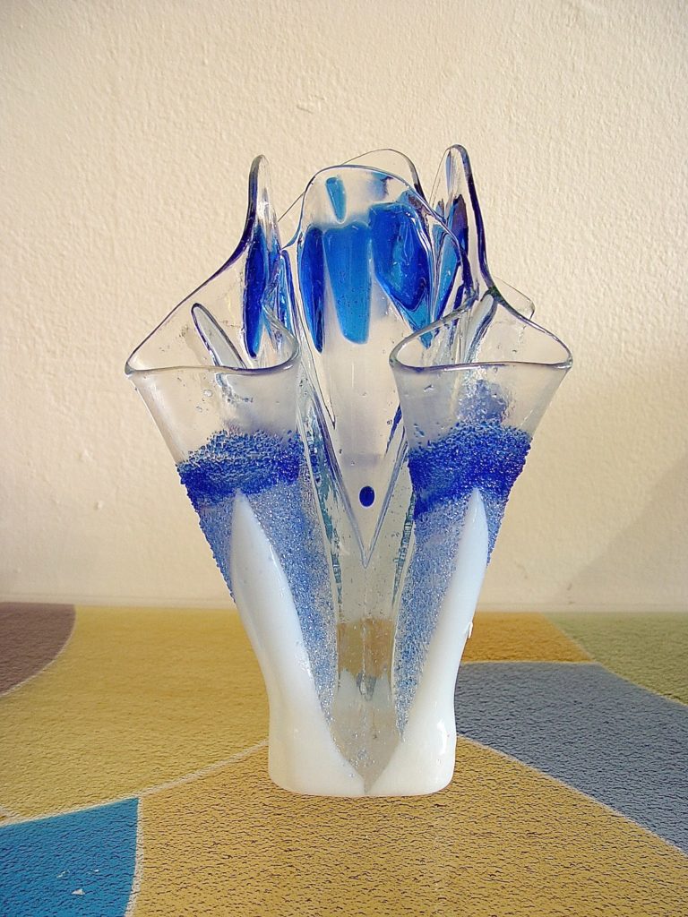 Vase- Schwertlilien-blau